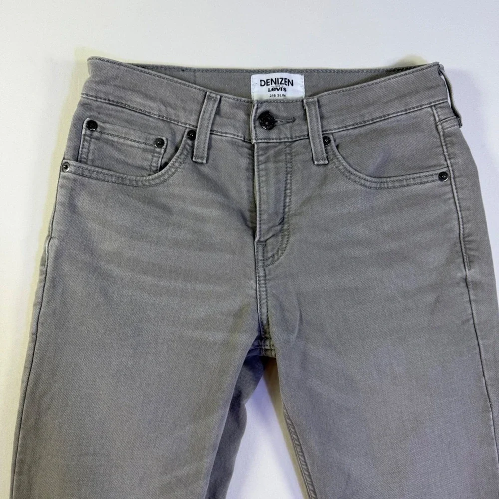 Denizen from Levis 216 Slim Fit Light Gray Jeans Mens W28 L30‎ Stretch Denim